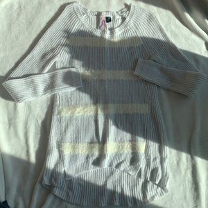 White knit sweater juniors size small